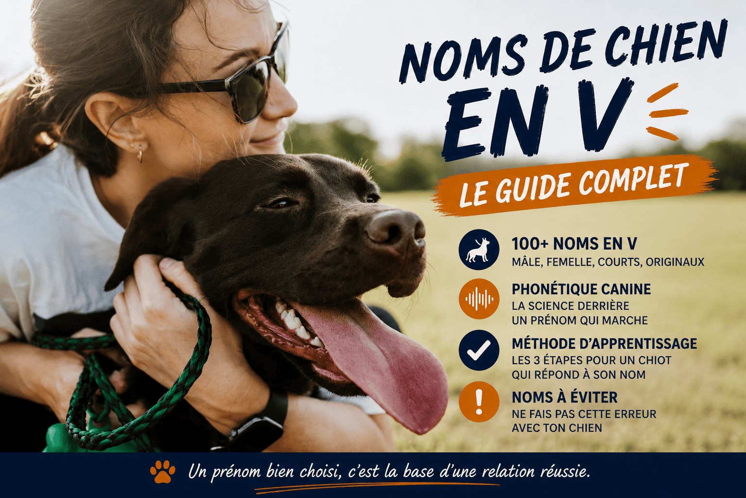nom de chien en V